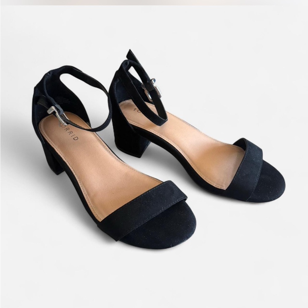 Torrid Black Block Heel Sandals
